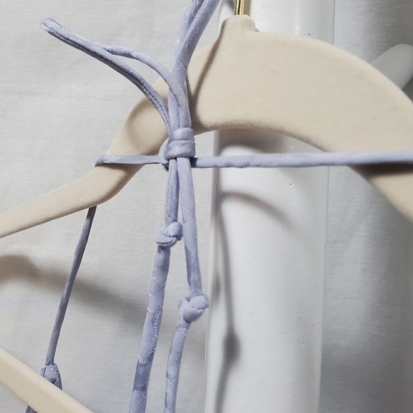 NWT Ganni Jacquard Lilac Halter Midi Dress - Size 42/10 - Picture 4 of 11